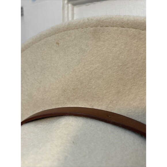 Free People Wide Brim Boho Wool Hat Womens One Size Festival Rancher Ivory - Picture 6 of 8